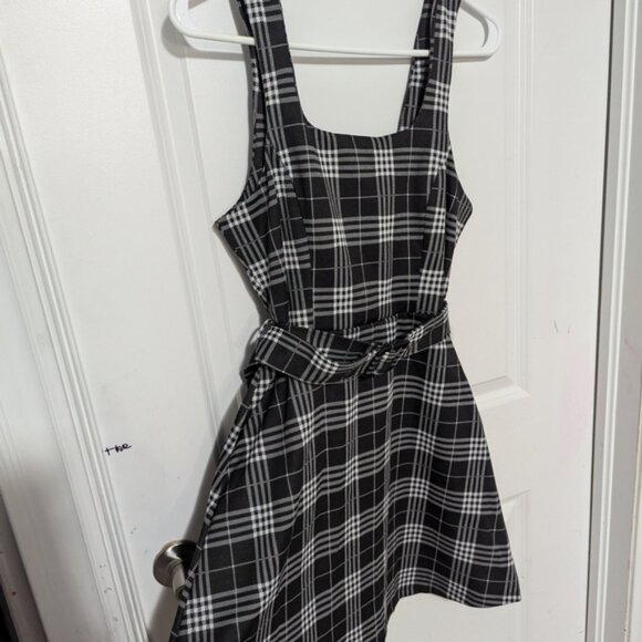 Black and White Plaid Dress - Picture 1 of 4